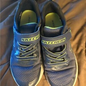 Skechers Kids' Navy and Lime Sneakers